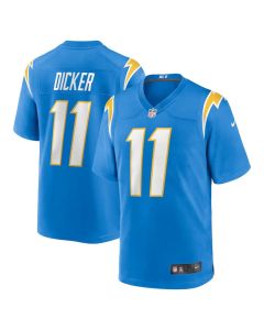 Men's Los Angeles Chargers #11 Cameron Dicker Powder Blue Game Jersey