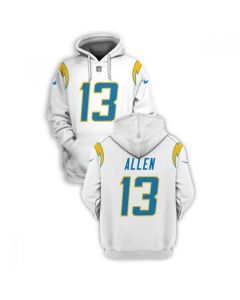 Men's Los Angeles Chargers #13 Keenan Allen 2021 White Pullover Hoodie