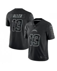 Men's Los Angeles Chargers #13 Keenan Allen Black Reflective Limited Stitched Football Jersey