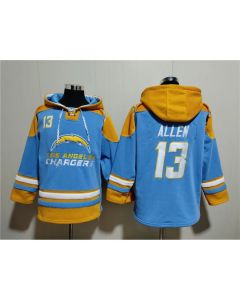 Men's Los Angeles Chargers #13 Keenan Allen Blue Ageless Must-Have Lace-Up Pullover Hoodie