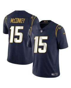 Men's Los Angeles Chargers #15 Ladd McConkey Navy 2024 Draft Vapor Limited Stitched Football Jersey