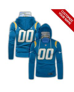 Men's Los Angeles Chargers 2020 Blue Customize Hoodie Mask