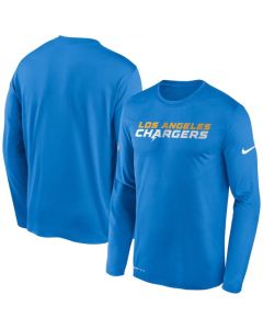 Men's Los Angeles Chargers 2020 Blue Sideline Impact Legend Performance Long Sleeve T-Shirt