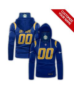 Men's Los Angeles Chargers 2020 Royal Customize Hoodie Mask