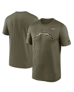 Men's Los Angeles Chargers 2021 Olive Salute To Service Legend Performance T-Shirt