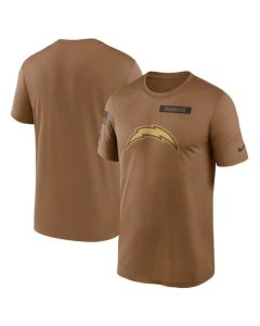 Men's Los Angeles Chargers 2023 Brown Salute To Service Legend Performance T-Shirt