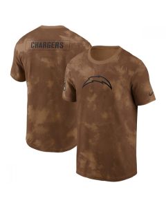 Men's Los Angeles Chargers 2023 Brown Salute To Service Sideline T-Shirt