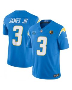 Men's Los Angeles Chargers #3 Derwin James Jr. Light Blue 2023 F.U.S.E. With 3-Star C Patch And John Madden Patch Vapor Limited Stitched Football Jersey