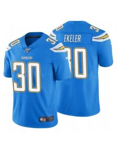 Men's Los Angeles Chargers #30 Austin Ekeler 2019 Blue 100th Season Vapor Untouchable Limited Stitched NFL Jersey