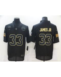 Men's Los Angeles Chargers #33 Derwin James JR 2020 Black Salute To Service Limited Stitched Jersey