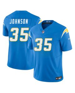 Men's Los Angeles Chargers #35 Amar Johnson Blue 2026 F.U.S.E. Vapor Limited Stitched Football Jersey (Blue)