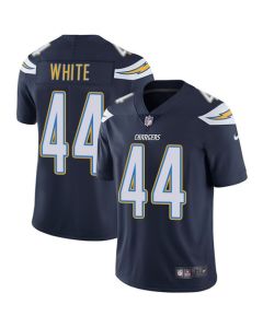 Men's Los Angeles Chargers #44 Kyzir White Navy Blue Vapor Untouchable Limited Stitched NFL Jersey