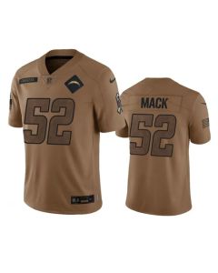 Men's Los Angeles Chargers #52 Khalil Mack 2023 Brown Salute To Service Limited Stitched Jersey