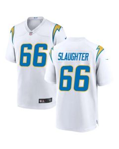 Men's Los Angeles Chargers #66 Jake Slaughter White 2026 NFL Draft Game Jersey