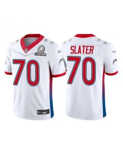 Men's Los Angeles Chargers #70 Rashawn Slater 2022 White AFC Pro Bowl Stitched Jersey