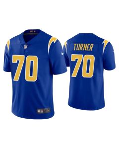 Men's Los Angeles Chargers #70 Trai Turner 2020 Royal Vapor Untouchable Limited Stitched Jersey
