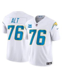 Men's Los Angeles Chargers #76 Joe Alt White 2026 2-Star C Patch Vapor F.U.S.E. Limited Jersey