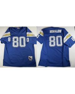 Men's Los Angeles Chargers #80 Kellen Winslow Blue 1981 Throwback Jersey (Blue)