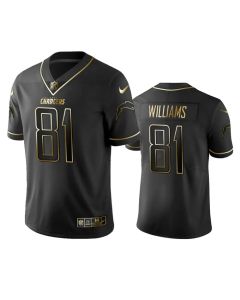 Men's Los Angeles Chargers #81 Mike Williams 2019 Black Gold Edition Stitched NFL Jersey