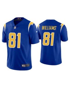 Men's Los Angeles Chargers #81 Mike Williams 2020 Royal Vapor Untouchable Limited Stitched NFL Jersey