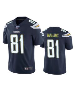 Men's Los Angeles Chargers #81 Mike Williams Navy 2019 100th Season Vapor Untouchable Limited Stitched NFL Jersey