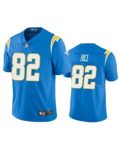 Men's Los Angeles Chargers #82 Brenden Rice Light Blue 2024 Draft Vapor Limited Stitched Football Jersey