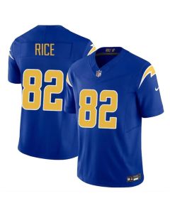 Men's Los Angeles Chargers #82 Brenden Rice Royal 2024 Draft F.U.S.E Vapor Limited Stitched Football Jersey