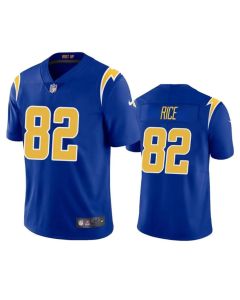 Men's Los Angeles Chargers #82 Brenden Rice Royal 2024 Draft Vapor Limited Stitched Football Jersey