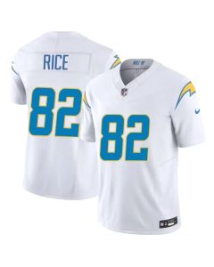 Men's Los Angeles Chargers #82 Brenden Rice White 2024 Draft F.U.S.E Vapor Limited Stitched Football Jersey