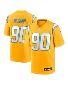 Men's Los Angeles Chargers #90 Akheem Mesidor Gold 2026 NFL Draft Game Jersey (Gold)