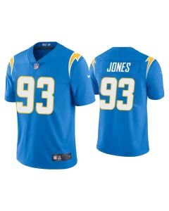 Men's Los Angeles Chargers #93 Justin Jones 2020 Blue Vapor Untouchable Limited Stitched Jersey