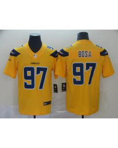Men's Los Angeles Chargers #97 Joey Bosa 2019 Gold Inverted Legend Stitched NFL Jersey