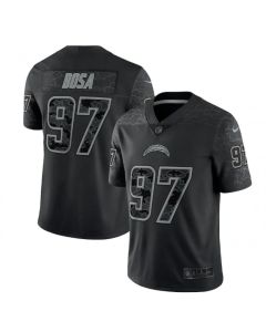 Men's Los Angeles Chargers #97 Joey Bosa Black Reflective Limited Stitched Football Jersey