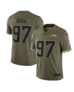 Men's Los Angeles Chargers #97 Joey Bosa Olive 2022 Salute To Service Limited Stitched Jersey