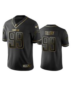 Men's Los Angeles Chargers #99 Jerry Tillery 2019 Black Gold Edition Stitched NFL Jersey