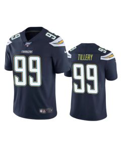 Men's Los Angeles Chargers #99 Jerry Tillery Navy 2019 100th Season Vapor Untouchable Limited Stitched NFL Jersey
