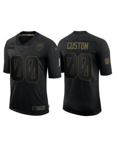 Men's Los Angeles Chargers ACTIVE PLAYER Custom 2020 Black Salute To Service Limited Stitched Jersey