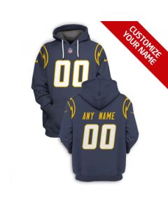 Men's Los Angeles Chargers Active Player Custom 2021 Navy Pullover Hoodie