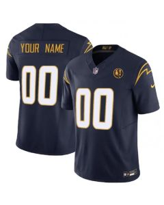 Men's Los Angeles Chargers Active Player Custom Navy 2023 F.U.S.E. With John Madden Patch Vapor Limited Stitched Football Jersey
