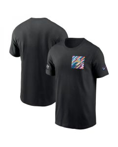 Men's Los Angeles Chargers Black 2023 Crucial Catch Sideline Tri-Blend T-Shirt