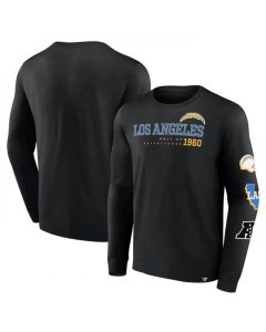 Men's Los Angeles Chargers Black High Whip Pitcher Long Sleeve T-Shirt
