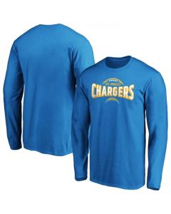 Men's Los Angeles Chargers Blue Clamp Down Long Sleeve T-Shirt