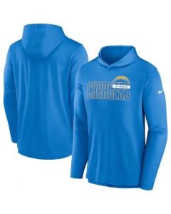 Men's Los Angeles Chargers Blue Lightweight Performance Hoodie