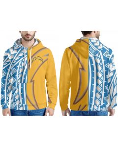 Men's Los Angeles Chargers Blue/Yellow/White Pullover Hoodie