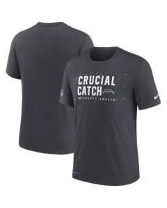 Men's Los Angeles Chargers Charcoal 2021 Crucial Catch Performance T-Shirt