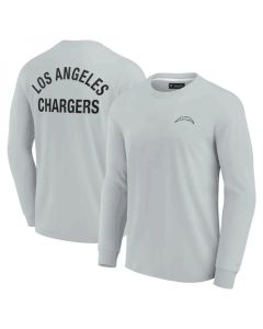 Men's Los Angeles Chargers Grey Signature Unisex Super Soft Long Sleeve T-Shirt