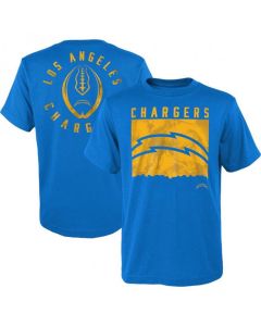 Men's Los Angeles Chargers Light Blue Preschool Liquid Camo Logo T-Shirt