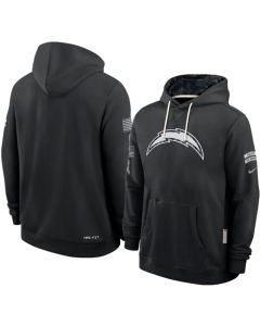 Men's Los Angeles Chargers Nike Black 2026 Salute to Service Sideline Dri-FIT Pullover Hoodie
