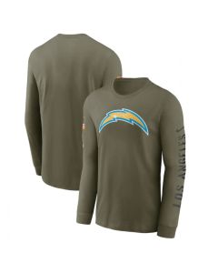 Men's Los Angeles Chargers Olive 2022 Salute to Service Long Sleeve T-Shirt