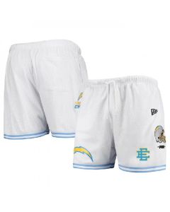 Men's Los Angeles Chargers Pro White/Blue Shorts 001